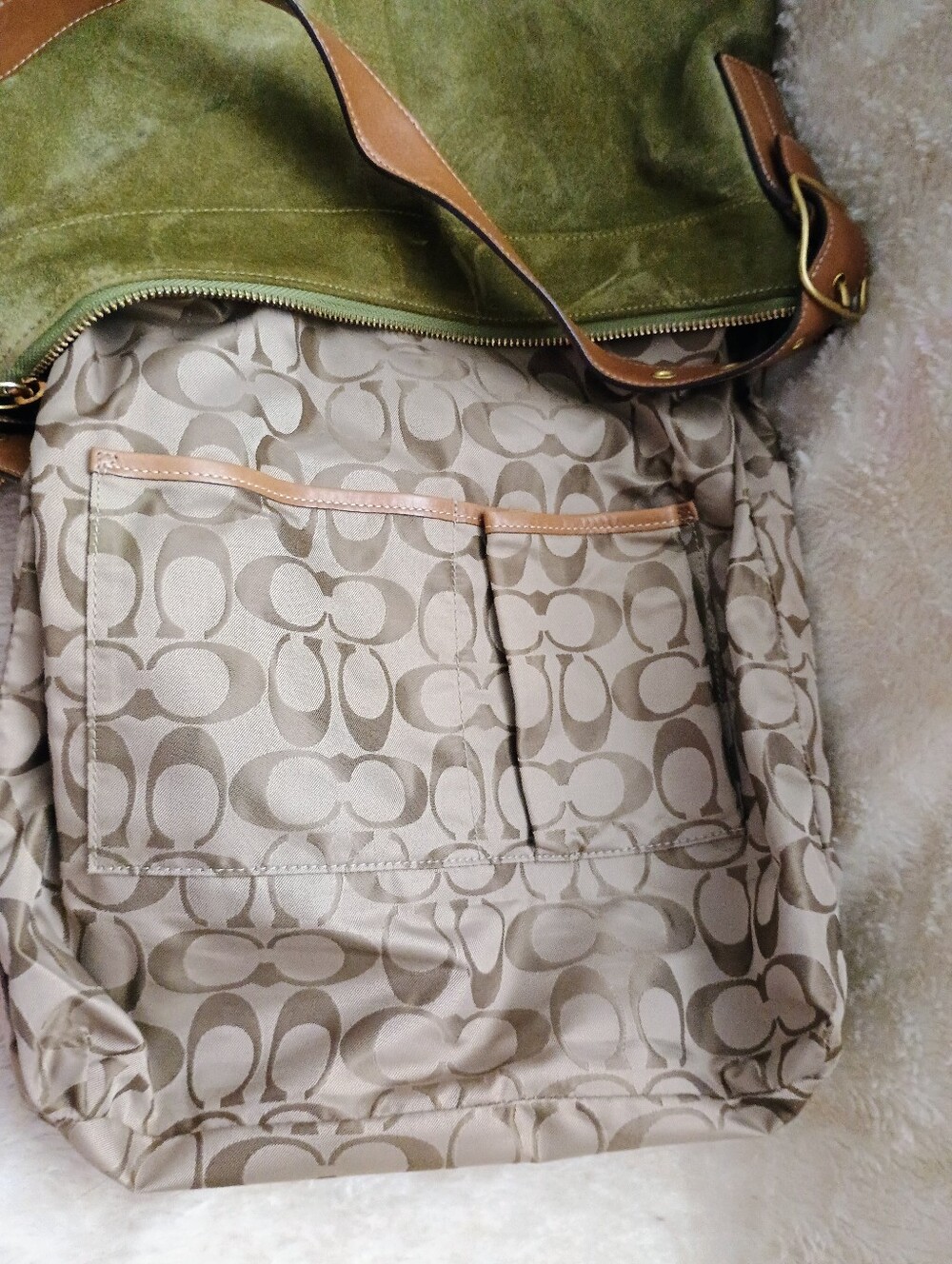 Vintage Coach Large Suede Ergo Hobo Shoulder BagStyle No. 9324 - Picture 13 of 13